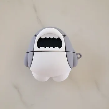 3D Desene animate Drăguț rechin Antișoc Căști de Cazuri Pentru Apple Airpods 1/2 pro Silicon de Protecție Cască Acopere Cazurile Accesorii