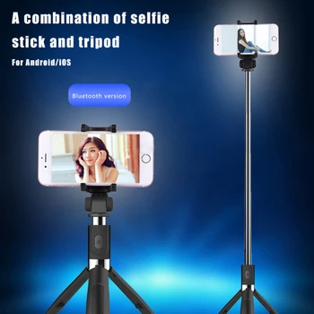 2 în 1 Extensibil selfie stick monopod Trepied pentru Telefon Mobil Bluetooth 4.0 Declanșator de la Distanță pentru xiaomi palo selfie stick trepied