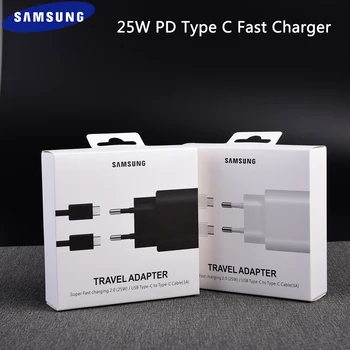 Original Samsung S20 Ultra Încărcător Super Rapid UE 25W Încărcare Rapidă Adaptor 3A C USB De Tip C Cablu Pentru Nota 10 S20 Plus A71 A51
