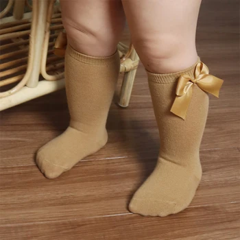 2021 Stil spaniol Fete Ciorapi Copilul Primavara-Vara Copii Dresuri Funda Mare la Genunchi de Stocare de Mare de Moda pentru sugari Papuceii