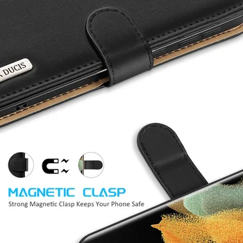 Pentru Samsung Galaxy S21 Ultra 5G Caz Magnetic Piele Flip Stand Book Cover Portofel Cu Slot pentru Card pentru S21 Plus чехол Dux Ducis