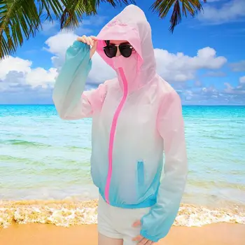 2021 Noua Culoare Curcubeu Soare Protectie UV Femei de Îmbrăcăminte de sex Feminin Jacheta cu Gluga Subțire de Vară de Moda Respirabil Plaja Cardigan Straturi