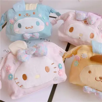 15Cm/Buc Kawaii Sanrio Pluș Cinnamoroll Câinele Meu Melodia Hello Kittys Panza de Sac de Depozitare Anime Drăguț Păpuși, Jucării de Pluș Cadou