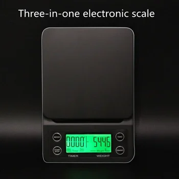 De înaltă Precizie Digital Instrumente de Măsurare Alimente Cântare Cântare de Bucătărie Picurare Cafea Scară cu Timer Display LCD de 3 kg/0.1 g 5kg/0.1 g