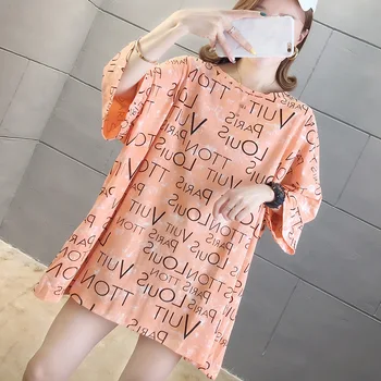 2020 Vara Noi mult Timp Liber cu Mânecă Scurtă T-shirt Ins coreean Leneș Plus Dimensiunea Femei Tricou de Moda