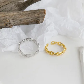 Coreeană S925 Argint Inele femei uri simple, versatile lanț deschidere buna de sex feminin inel personalizat inel bijuterii bijoux