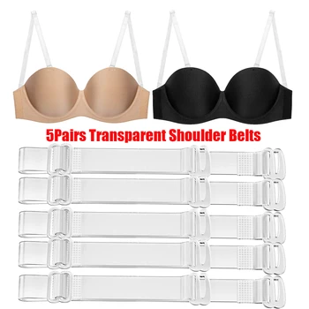 1/5Pairs /set Transparent Cataramă Curele Sutien Bretele Silicon Sutien Reglabil Femei Intimii Accesorii