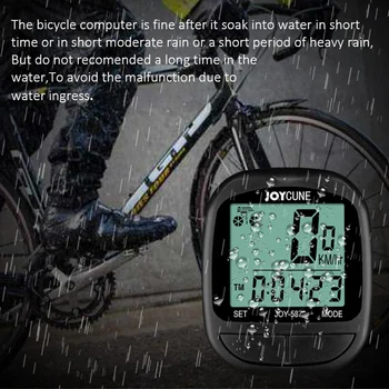 Rezistent la apa de Calculator pentru Biciclete cu Fir de Ciclism LCD Kilometraj Digital Cronometru Cronometru Vitezometru Ceas LED Digital Rata Accesoriu