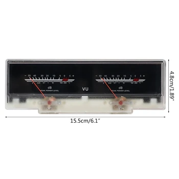 Dublu pointer VU-Metru Stereo cu Amplificator de Bord DB Nivelul de zgomot Indicator 35ED