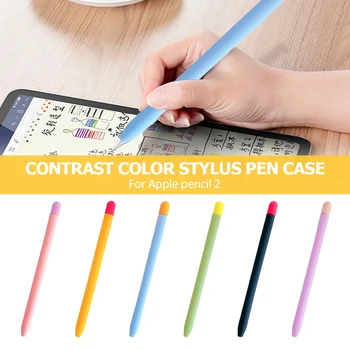 Silicon moale Pen Teaca+capac Protector Cazul Colorate Creion Pentru IPad 2 Caz Non-alunecare de Protecție în Caz de Piele-Friendly Simt