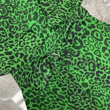 Qian Han Zi Pistă de Moda Rochie lunga de Vara 2021 Femei zburli mâneci epocă de imprimare Asimetric Leopard rochie Maxi rochii