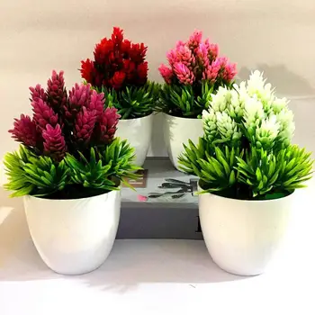 Simulare de Plante de Ghiveci Podocarpus Pin Mic Bonsai Fals Grădină de Flori Decor Durabil și Ușor pentru a se Potrivi Декоративный