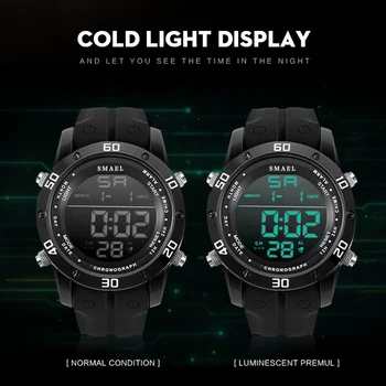 Top Brand de Lux Smael Ceas de Moda pentru Bărbați Ceasuri Sport Digital cu LED-uri Ceasuri de Cauciuc rezistent la apa Bărbați Ceasuri Relogio Masculino