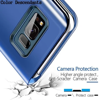 Pentru Samsung Galaxy A12 5G Caz Smart View Oglinda Flip din Piele de Cazuri de Telefon Pentru Samsung A42 12 42 GalaxyA12 Acoperi Capa Fundas