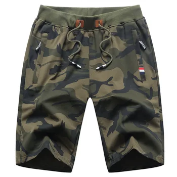 Barbati Camuflaj pantaloni Scurți de Vară 2021 Casual, Armata Verde, Pantaloni scurți Militare Bermude de sex Masculin Cordon Elastic Talie Pantaloni Scurți