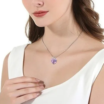 Moda Forma de Inima de Cristal Colier Cercei Seturi de Bijuterii pentru Femei de Mireasa Logodna Cadou de Nunta