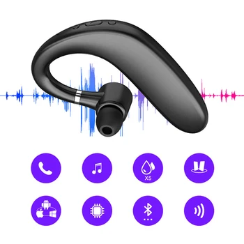 Unilaterală A Agățat De Ureche Wireless Bluetooth Microfon Cu Căști Stereo Bluetooth Headset Sport Cu Căști De Afaceri