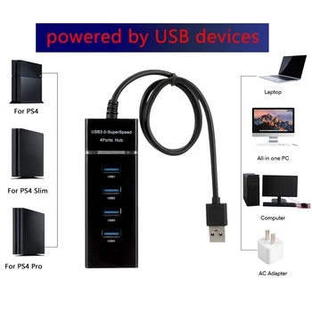 4 porturi USB 3.0 HUB Splitter Viteză Mare HUB de Mare Viteză Multi Expansiune Pentru Desktop PC, Laptop Adaptor USB 3.0 HUB