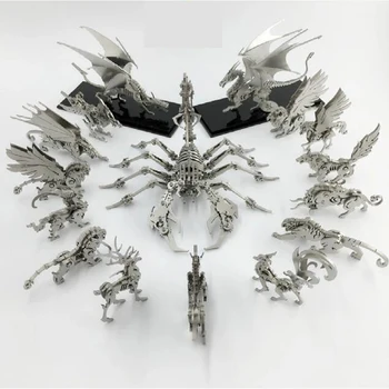 3D Metal Model de Puzzle DIY Asamblate Regele Scorpion Dragon Puzzle Detasabila Puzzle Zodiac Oțel Warcraft Model Ornament Dropship