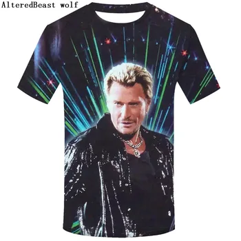Johnny Hallyday Tricou Rock 3d Camasi de Vara T-Shirt Pentru Bărbați amuzant Casual Tricou Barbati cu Maneci Scurte T-Shirt Plus Dimensiune