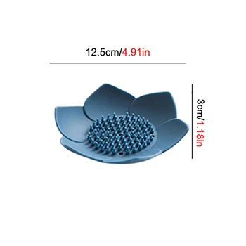 Forma De Lotus Cutie De Săpun Silicon Săpun Preparate De Duș Instrumente Orificiile De Scurgere Anti-Alunecare Baie Burete De Bucătărie Titularul Flori Săpun Tava