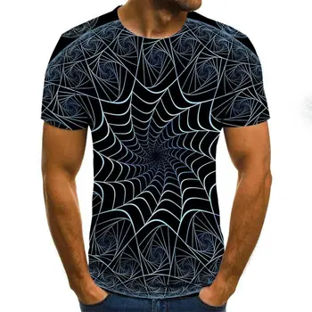 3D Tee Cămașă de Vară pentru Bărbați Tricou 3d Imprimate Tricouri Maneca Scurta Vertij Hipnotic Compresie Tricou Barbati /Femei Partid T -Shirt