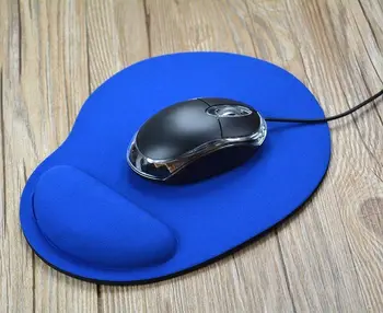 Mouse Pad Soareci Mat Cu Încheietura Restul Non Alunecare Calculator Laptop Negru Albastru Universal Mouse Pad Super Confortabil din Plastic Moale 1 BUC