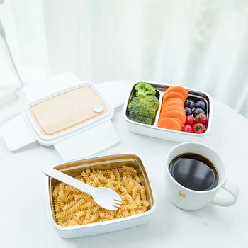Cuptor cu microunde-Încălzit Bento masa de Prânz Caseta de Depozitare a Alimentelor Container Birou Școală picnic, Camping Portabile, Etanșe Compartiment Cutie de Prânz