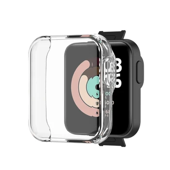 Moale Colorat Ceas Protector Caz Ecran Capac de Protectie Piele Shell pentru Xiaomi Mi Watch Lite Redmi Accesorii Ceas