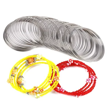 100 Cercuri de Sârmă Bijuterii brățară Brățară Face ștrasuri din Mărgele de Sârmă Folie DIY Luare de Bijuterii Colier de Memorie Cablu