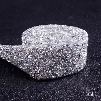 Aur Și Argint Stras Trim Strass Hot Fix Strasuri de Cristal de Sticlă Diamante Pentru Meserii Strasuri Pentru Îmbrăcăminte Lanț de BRICOLAJ