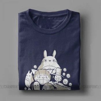 Vecinul meu Totoro Barbati Tricou Noutate Tricou Maneci Scurte Rotund Gat T-Shirt din Bumbac Imbracaminte de Vara