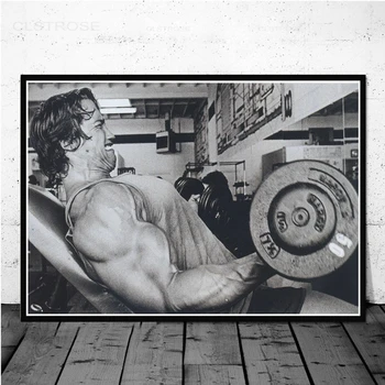 Vintage Art Poster Canvas Print Arnold Schwarzenegger Tablou Modern Decor Acasă Culturism De Fitness, Sală De Arta De Perete Imagini