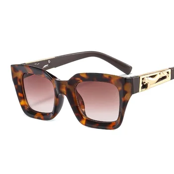 D&T 2021 Noua Moda Ochi de Pisică ochelari de Soare Femei Bărbați PC Degradeuri Lentile de Metal Leopard Cadru de Designer de Brand Trend de Lux Ochelari de Soare