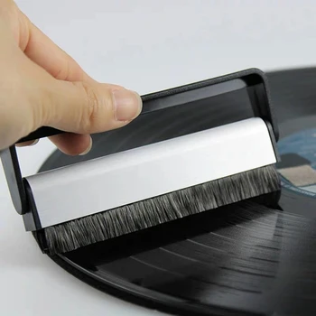 Practic disc de Vinil Perie Anti-Statice Fibra de Carbon Peri Gramofon Antic Perie de Curățare pentru Platan LP Înregistrare
