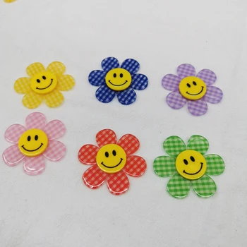 20pieces 45mm coreea de diy zâmbet fata de flori.floarea-soarelui smiley pandantiv.margele pentru femei lanț de luare de bijuterii accesorii farmec 2021