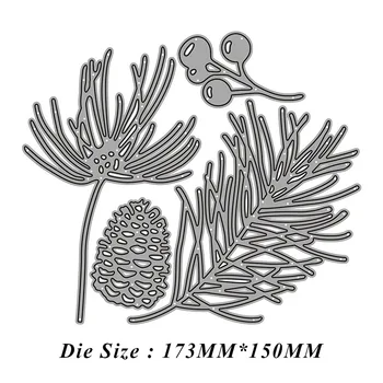 Frunze de molid Planta Moare de Tăiere Timbre Moare Scrapbooking Mucegai se Taie pentru Copii lucrate Manual Instrumente DIY Meșteșug Decoratiuni Metalice Moare Nou