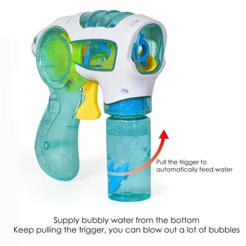 Jucărie pentru copii Bubble Machine Manual Apăsați Bubble Cu Lumina Cadou de Ziua Săpun Bule Lovitură de Sport în aer liber Jucării Toddler