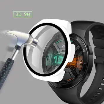 Sticla+Caz pentru Huawei Watch GT 2-2e 46mm/42mm Accesorii Plin de Acoperire Bara de protectie Tempered Protector de Ecran huawei gt2e gt2 Acoperi
