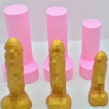Bărbați în Formă de Penis din Silicon Mucegai Săpun 3D Adulți Mould Formă Pentru Decorare Tort de Ciocolata Rășină-Gips Lumânare Sexy Mare Organ de sex Masculin