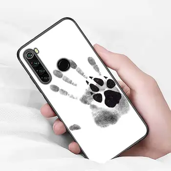 Mai buni Prieteni Labă de Câine Anti-Toamna Caz de Telefon Pentru Xiaomi Redmi Nota 9 9 Max 8T 8 7 6 5 Pro 5A 4X 4 Moale Capac Negru