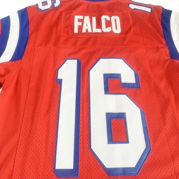 BG fotbal American new jersey 16 FALCO tricouri Broderie de cusut în aer liber sport Hip hop vrac alb Rosu 2020 nou CALD