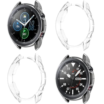 TPU Caz Ceas pentru Samsung Galaxy Watch 3 45mm 41mm Inteligent Watch3 Cazuri de Protecție Coajă Moale Galvanizat TPU Coajă Accesorii