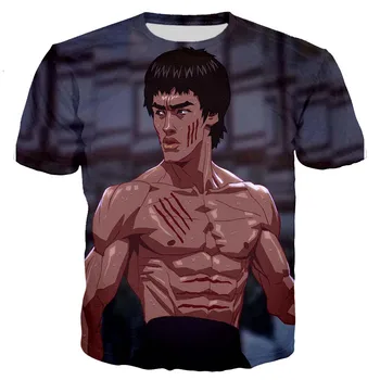 2021 Vara Bruce Lee 3D de Imprimare T-shirt New Femei t-shirt Rece Bărbat T-shirt Stil Casual Street mâneci scurte stil gotic Topuri