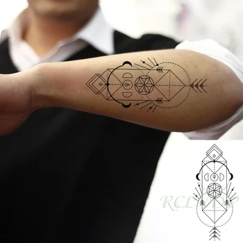 Impermeabil Tatuaj Temporar Autocolant Semicerc Săgeată Patrulater Geometrice Tatuaj Flash Tatuaj Tatuaje False Artă pentru Barbati Femei