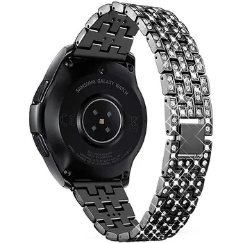 Curea de ceas pentru Samsung Galaxy Watch 3 41mm 45mm Active 2 Metal incrustata cu Diamante Watchbands pentru samsung galaxy watch 42mm 46mm