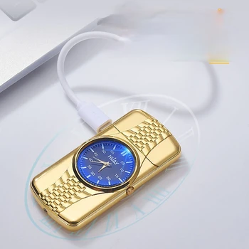 Ceasuri colorate Sârmă de Încălzire Bricheta Bricheta Personalitate Creatoare de Încărcare USB Bricheta Ceas Simplu si Elegant Cadou