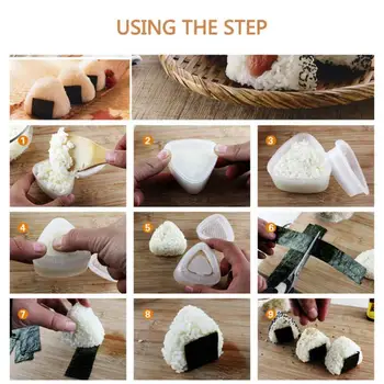 2 BUC/Set DIY Sushi Mucegai Onigiri Minge de Orez Mâncare de Presă Triunghiular Sushi Maker Mucegai Bento Apăsați Filtru de Mucegai Accesorii de Bucatarie