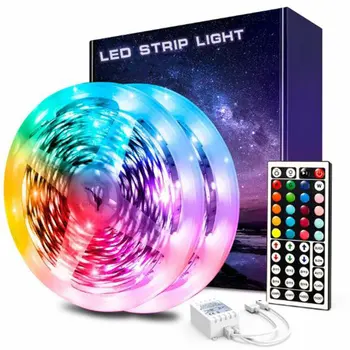 Benzi Led RGB Culoare Schimbare Led Cu Telecomanda Estompat Banda de Lumini Kit Lumini Frânghie