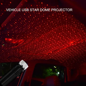 Acoperiș masina Lumina de Proiecție Portabil USB Star Lumina de Noapte LED-uri Reglabile Galaxy Atmosferă de Lumină de Interior de Tavan Proiector